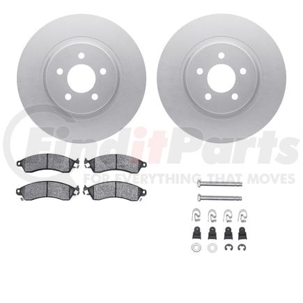 4512-99004 by DYNAMIC FRICTION COMPANY - GEOSPEC Coated Rotors with 5000 Brake Pads - Ceramic and Hardware