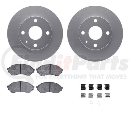 4512-99012 by DYNAMIC FRICTION COMPANY - GEOSPEC Coated Rotors with 5000 Brake Pads - Ceramic and Hardware