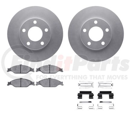 4512-99018 by DYNAMIC FRICTION COMPANY - GEOSPEC Coated Rotors with 5000 Brake Pads - Ceramic and Hardware