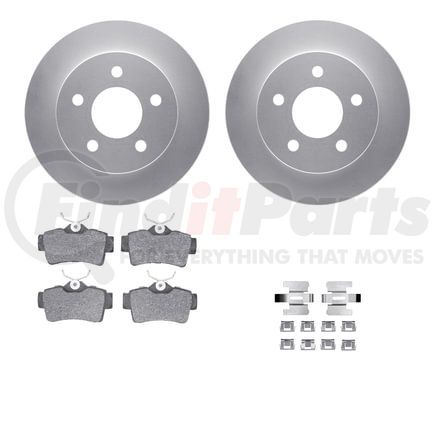 4512-99019 by DYNAMIC FRICTION COMPANY - GEOSPEC Coated Rotors with 5000 Brake Pads - Ceramic and Hardware