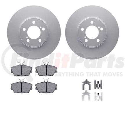 4512-99021 by DYNAMIC FRICTION COMPANY - GEOSPEC Coated Rotors with 5000 Brake Pads - Ceramic and Hardware