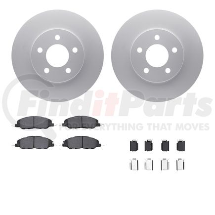 4512-99035 by DYNAMIC FRICTION COMPANY - GEOSPEC Coated Rotors with 5000 Brake Pads - Ceramic and Hardware