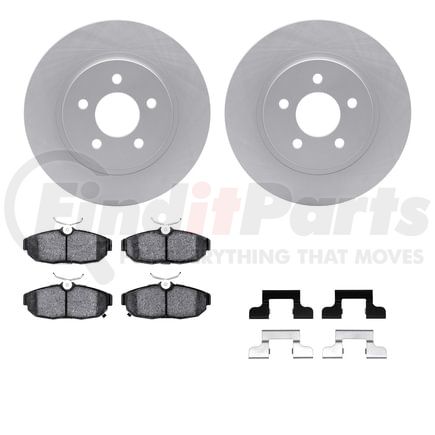 4512-99040 by DYNAMIC FRICTION COMPANY - GEOSPEC Coated Rotors with 5000 Brake Pads - Ceramic and Hardware