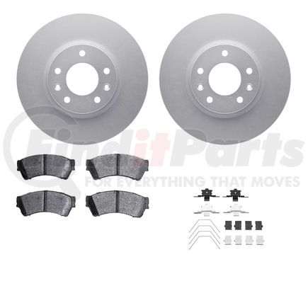 4512-99042 by DYNAMIC FRICTION COMPANY - GEOSPEC Coated Rotors with 5000 Brake Pads - Ceramic and Hardware