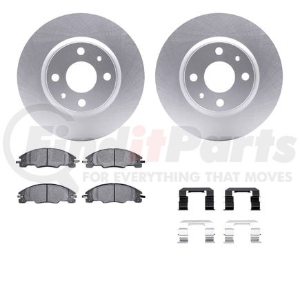 4512-99046 by DYNAMIC FRICTION COMPANY - GEOSPEC Coated Rotors with 5000 Brake Pads - Ceramic and Hardware