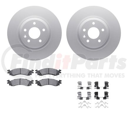 4512-99047 by DYNAMIC FRICTION COMPANY - GEOSPEC Coated Rotors with 5000 Brake Pads - Ceramic and Hardware