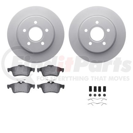 4512-99058 by DYNAMIC FRICTION COMPANY - GEOSPEC Coated Rotors with 5000 Brake Pads - Ceramic and Hardware