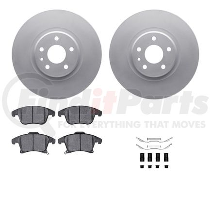 4512-99071 by DYNAMIC FRICTION COMPANY - GEOSPEC Coated Rotors with 5000 Brake Pads - Ceramic and Hardware