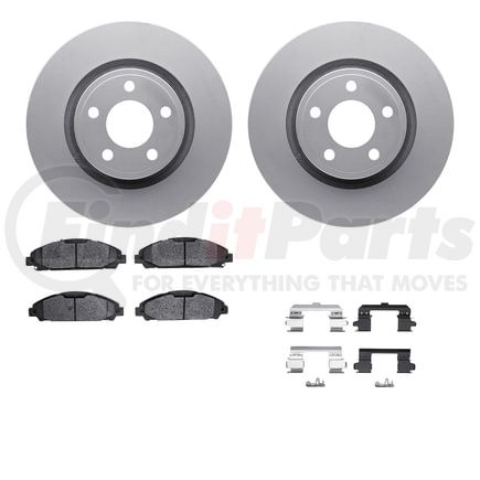 4512-99077 by DYNAMIC FRICTION COMPANY - GEOSPEC Coated Rotors with 5000 Brake Pads - Ceramic and Hardware