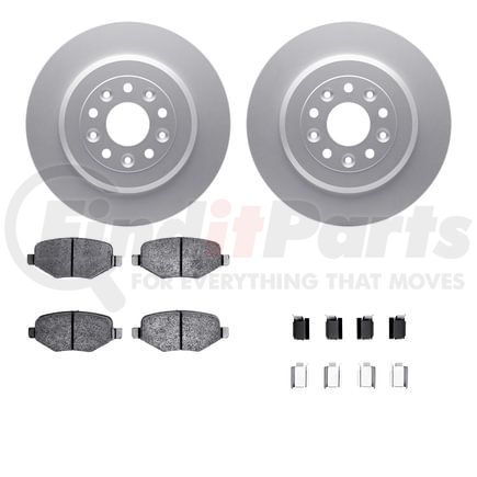 4512-99087 by DYNAMIC FRICTION COMPANY - GEOSPEC Coated Rotors with 5000 Brake Pads - Ceramic and Hardware