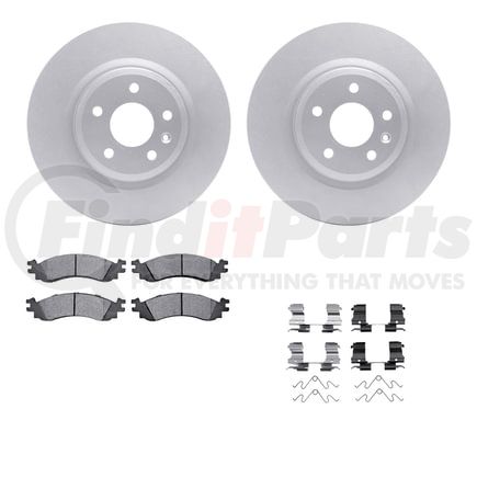 4512-99096 by DYNAMIC FRICTION COMPANY - GEOSPEC Coated Rotors with 5000 Brake Pads - Ceramic and Hardware