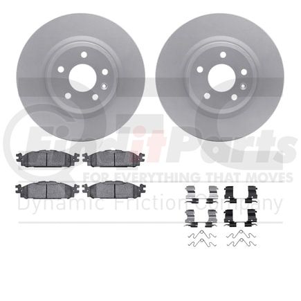 4512-99099 by DYNAMIC FRICTION COMPANY - GEOSPEC Coated Rotors with 5000 Brake Pads - Ceramic and Hardware