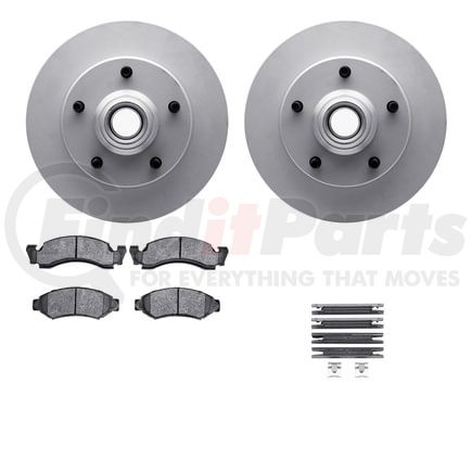 4512-99102 by DYNAMIC FRICTION COMPANY - GEOSPEC Coated Rotors with 5000 Brake Pads - Ceramic and Hardware