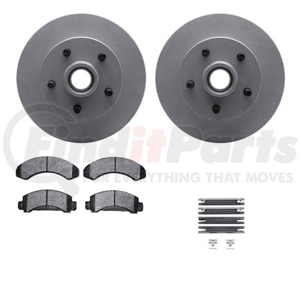 4512-99107 by DYNAMIC FRICTION COMPANY - GEOSPEC Coated Rotors with 5000 Brake Pads - Ceramic and Hardware