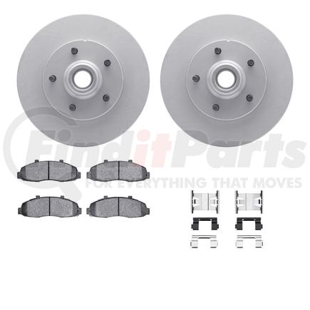 4512-99124 by DYNAMIC FRICTION COMPANY - GEOSPEC Coated Rotors with 5000 Brake Pads - Ceramic and Hardware