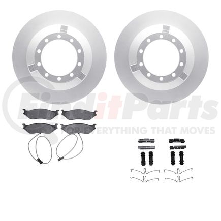 4512-99134 by DYNAMIC FRICTION COMPANY - GEOSPEC Coated Rotors with 5000 Brake Pads - Ceramic and Hardware