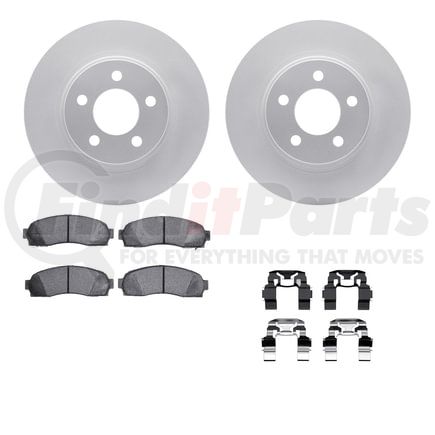 4512-99147 by DYNAMIC FRICTION COMPANY - GEOSPEC Coated Rotors with 5000 Brake Pads - Ceramic and Hardware