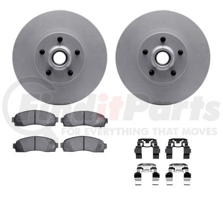 4512-99151 by DYNAMIC FRICTION COMPANY - GEOSPEC Coated Rotors with 5000 Brake Pads - Ceramic and Hardware