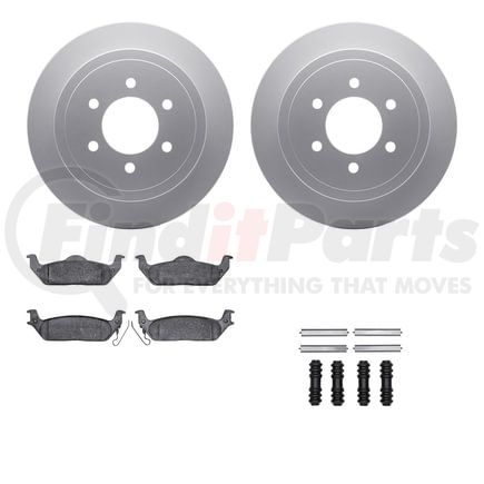 4512-99171 by DYNAMIC FRICTION COMPANY - GEOSPEC Coated Rotors with 5000 Brake Pads - Ceramic and Hardware