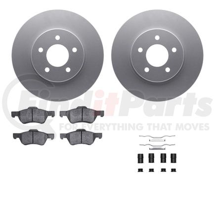 4512-99178 by DYNAMIC FRICTION COMPANY - GEOSPEC Coated Rotors with 5000 Brake Pads - Ceramic and Hardware