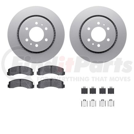 4512-99195 by DYNAMIC FRICTION COMPANY - GEOSPEC Coated Rotors with 5000 Brake Pads - Ceramic and Hardware