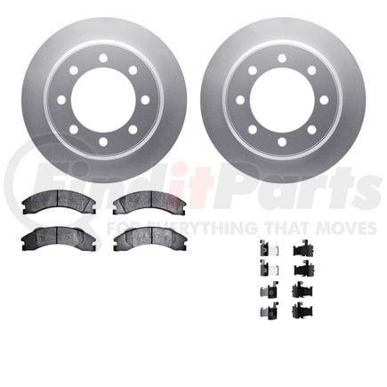 4512-99202 by DYNAMIC FRICTION COMPANY - GEOSPEC Coated Rotors with 5000 Brake Pads - Ceramic and Hardware