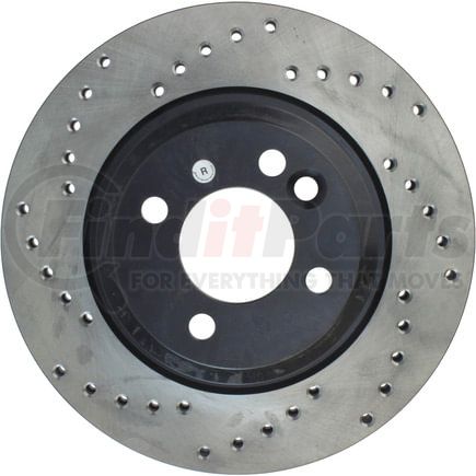 128.34067R by STOPTECH - StopTech Sport Cross Drilled Brake Rotor; Front Right