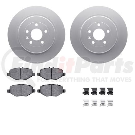 4512-99217 by DYNAMIC FRICTION COMPANY - GEOSPEC Coated Rotors with 5000 Brake Pads - Ceramic and Hardware