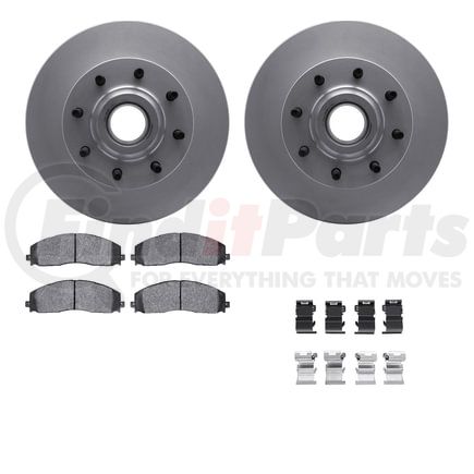 4512-99219 by DYNAMIC FRICTION COMPANY - GEOSPEC Coated Rotors with 5000 Brake Pads - Ceramic and Hardware