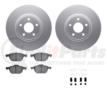 4612-54018 by DYNAMIC FRICTION COMPANY - Geospec Rotors with 5000 Euro Ceramic Brake Pads includes Hardware