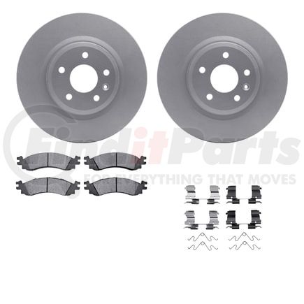 4612-54023 by DYNAMIC FRICTION COMPANY - Geospec Rotors with 5000 Euro Ceramic Brake Pads includes Hardware