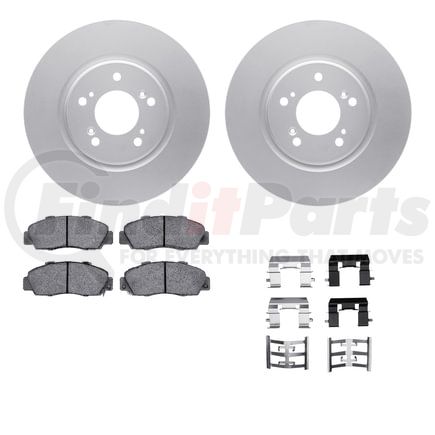 4612-58002 by DYNAMIC FRICTION COMPANY - Geospec Rotors with 5000 Euro Ceramic Brake Pads includes Hardware