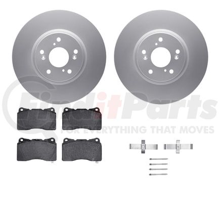 4612-58003 by DYNAMIC FRICTION COMPANY - Geospec Rotors with 5000 Euro Ceramic Brake Pads includes Hardware