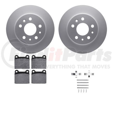 4612-63002 by DYNAMIC FRICTION COMPANY - Geospec Rotors with 5000 Euro Ceramic Brake Pads includes Hardware