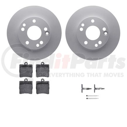 4612-63008 by DYNAMIC FRICTION COMPANY - Geospec Rotors with 5000 Euro Ceramic Brake Pads includes Hardware