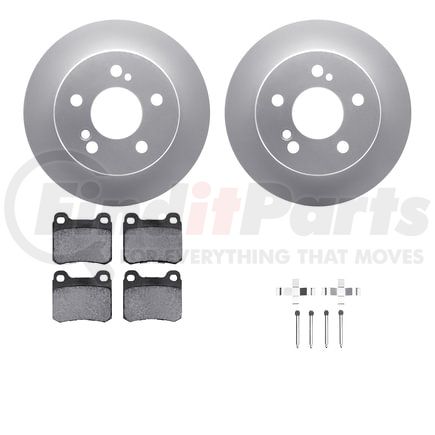 4612-63009 by DYNAMIC FRICTION COMPANY - Geospec Rotors with 5000 Euro Ceramic Brake Pads includes Hardware