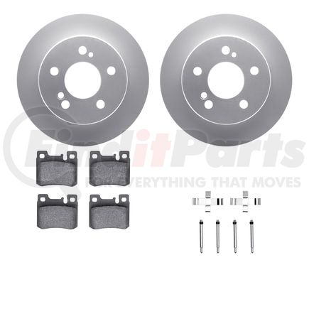 4612-63011 by DYNAMIC FRICTION COMPANY - Geospec Rotors with 5000 Euro Ceramic Brake Pads includes Hardware