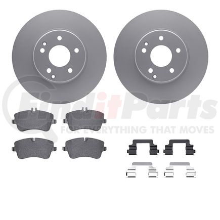 4612-63033 by DYNAMIC FRICTION COMPANY - Geospec Rotors with 5000 Euro Ceramic Brake Pads includes Hardware