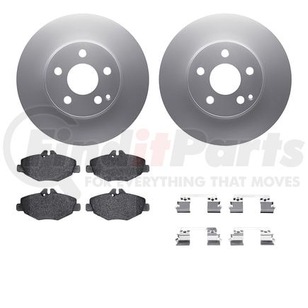 4612-63034 by DYNAMIC FRICTION COMPANY - Geospec Rotors with 5000 Euro Ceramic Brake Pads includes Hardware