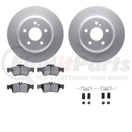 4612-63047 by DYNAMIC FRICTION COMPANY - Geospec Rotors with 5000 Euro Ceramic Brake Pads includes Hardware