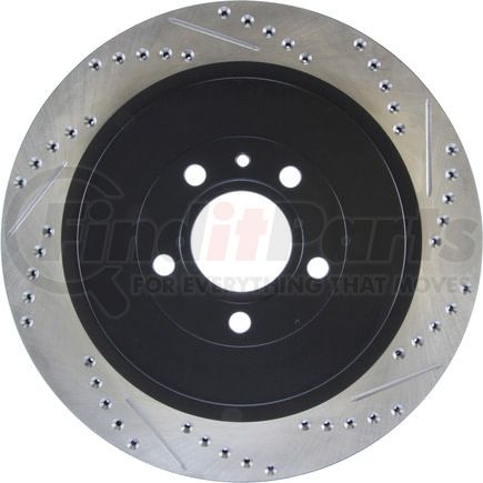 127.61105CL by STOPTECH - StopTech Sport Cryo Drilled & Slotted Brake Rotor; Rear Left
