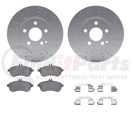4612-63051 by DYNAMIC FRICTION COMPANY - Geospec Rotors with 5000 Euro Ceramic Brake Pads includes Hardware