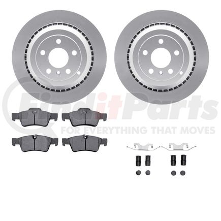 4612-63075 by DYNAMIC FRICTION COMPANY - Geospec Rotors with 5000 Euro Ceramic Brake Pads includes Hardware