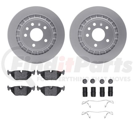 4612-65004 by DYNAMIC FRICTION COMPANY - Geospec Rotors with 5000 Euro Ceramic Brake Pads includes Hardware