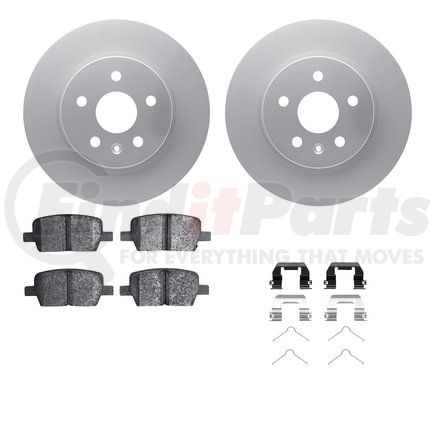 4612-65014 by DYNAMIC FRICTION COMPANY - Geospec Rotors with 5000 Euro Ceramic Brake Pads includes Hardware