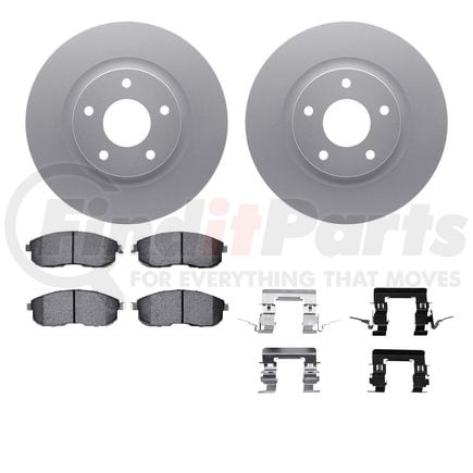 4612-67006 by DYNAMIC FRICTION COMPANY - Geospec Rotors with 5000 Euro Ceramic Brake Pads includes Hardware