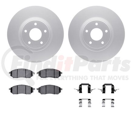 4612-67007 by DYNAMIC FRICTION COMPANY - Geospec Rotors with 5000 Euro Ceramic Brake Pads includes Hardware