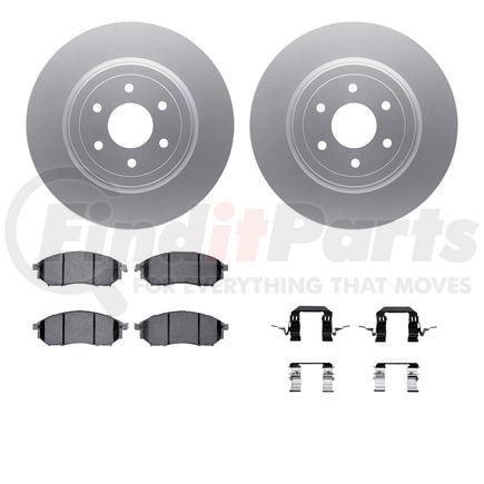 4612-67012 by DYNAMIC FRICTION COMPANY - Geospec Rotors with 5000 Euro Ceramic Brake Pads includes Hardware