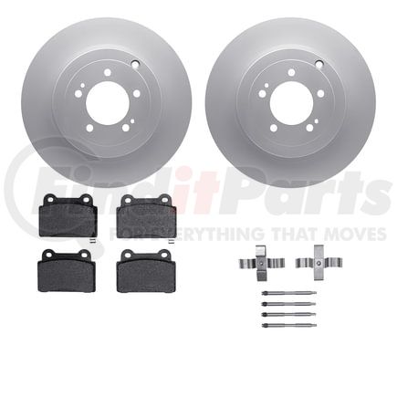 4612-72002 by DYNAMIC FRICTION COMPANY - Geospec Rotors with 5000 Euro Ceramic Brake Pads includes Hardware