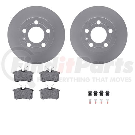 4612-73010 by DYNAMIC FRICTION COMPANY - Geospec Rotors with 5000 Euro Ceramic Brake Pads includes Hardware